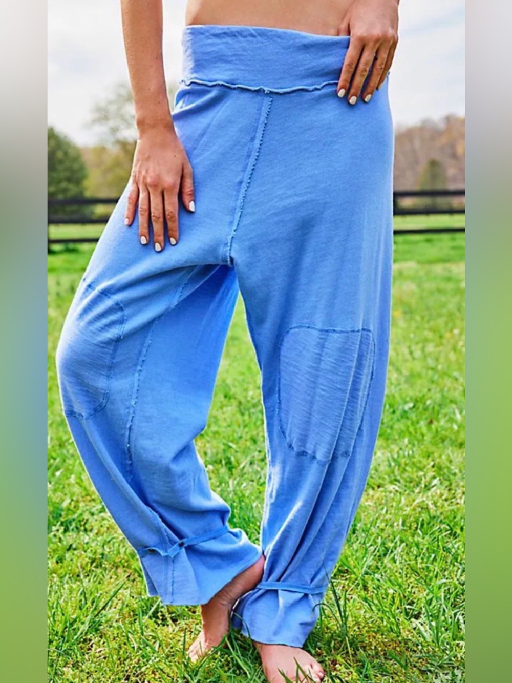 FREE PEOPLE Intimately‎ - Organic Cotton Blue Lounge Pants Size SP
